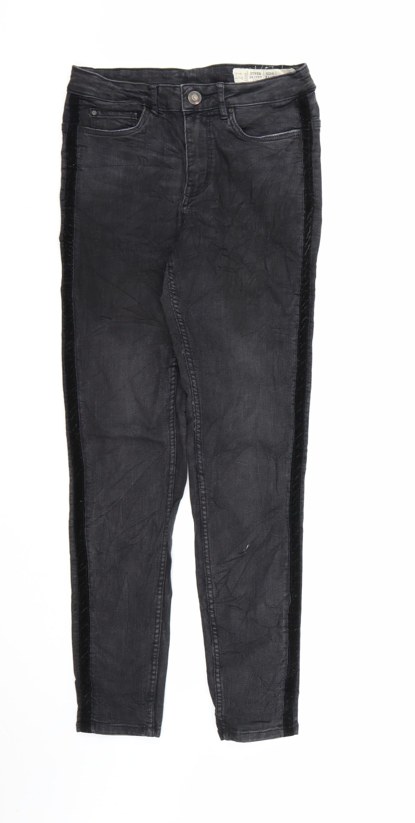 ESMARA Womens Black  Denim Skinny Jeans Size 10 L28 in