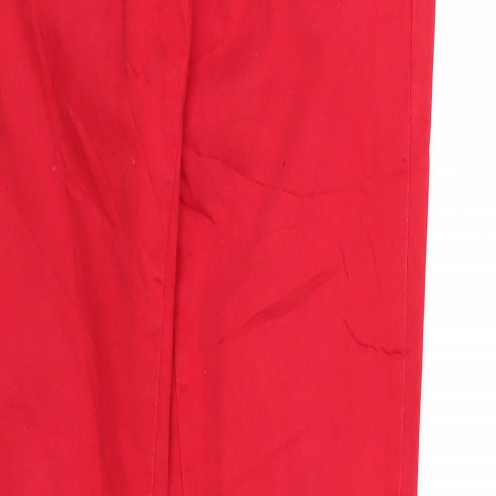 Womens UK Size XS Preworn Regular Fit Skinny Red Jeans
