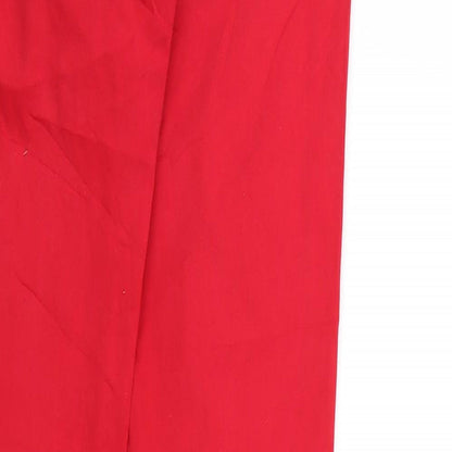 Womens UK Size XS Preworn Regular Fit Skinny Red Jeans