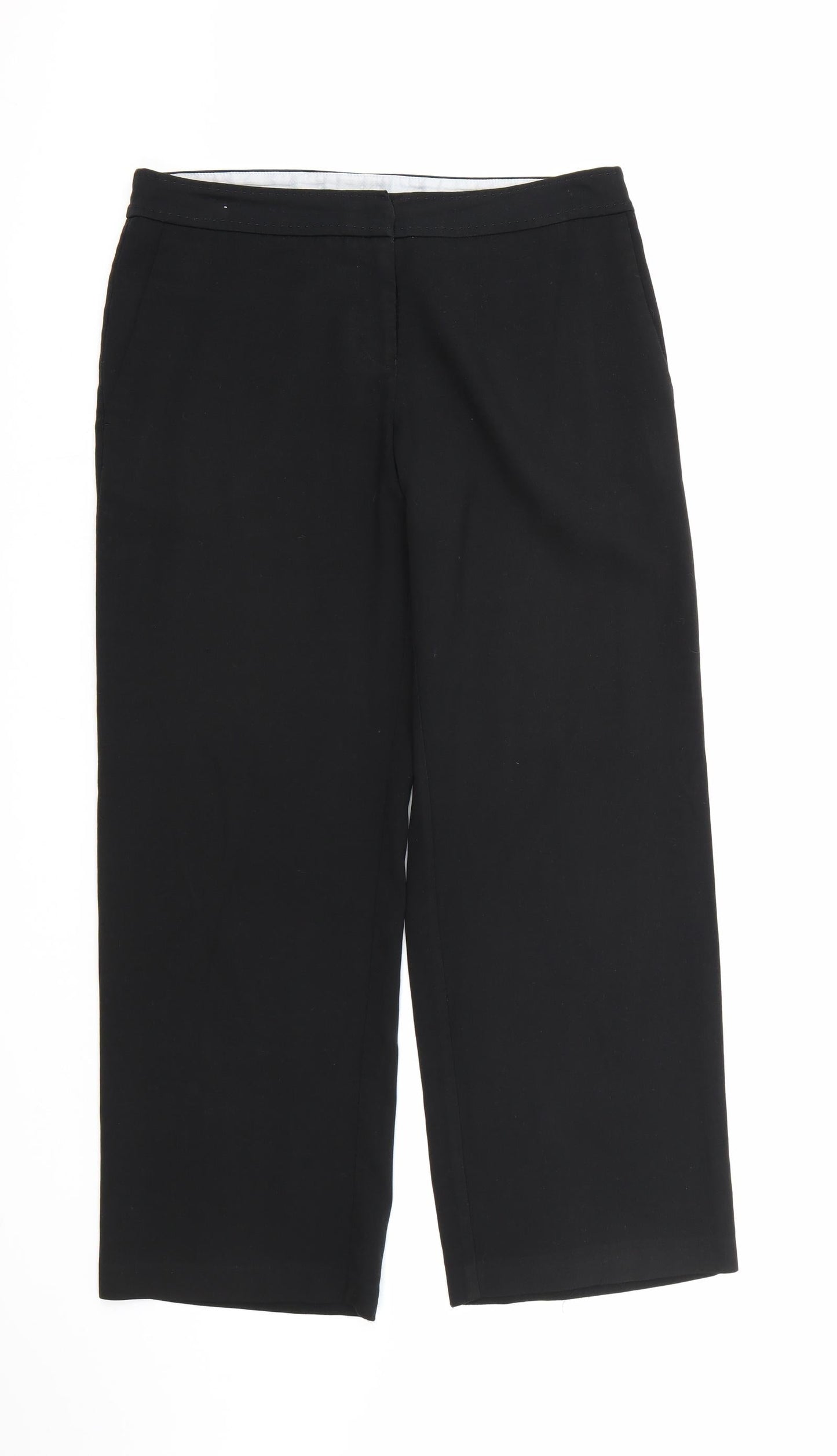 Womens UK Size 12 NEXT Regular Fit Dress Pants Black Trousers