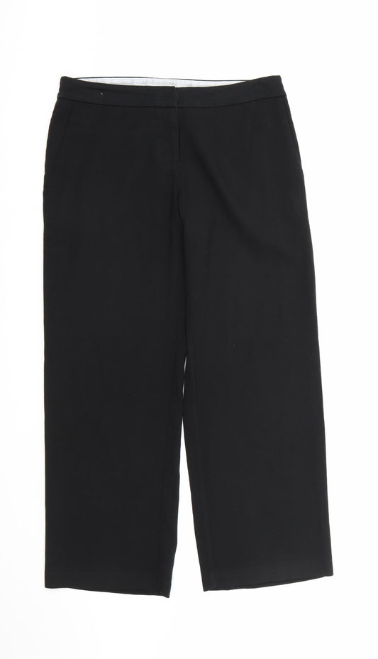 Womens UK Size 12 NEXT Regular Fit Dress Pants Black Trousers