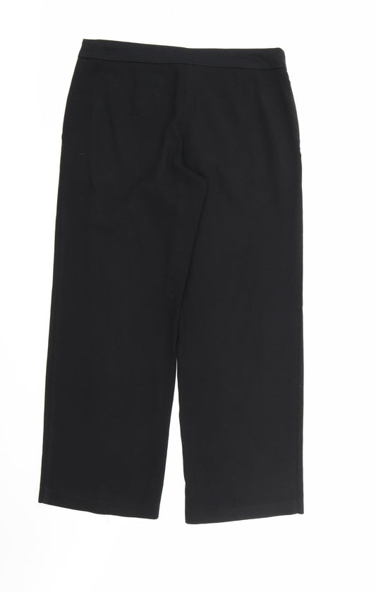 Womens UK Size 12 NEXT Regular Fit Dress Pants Black Trousers