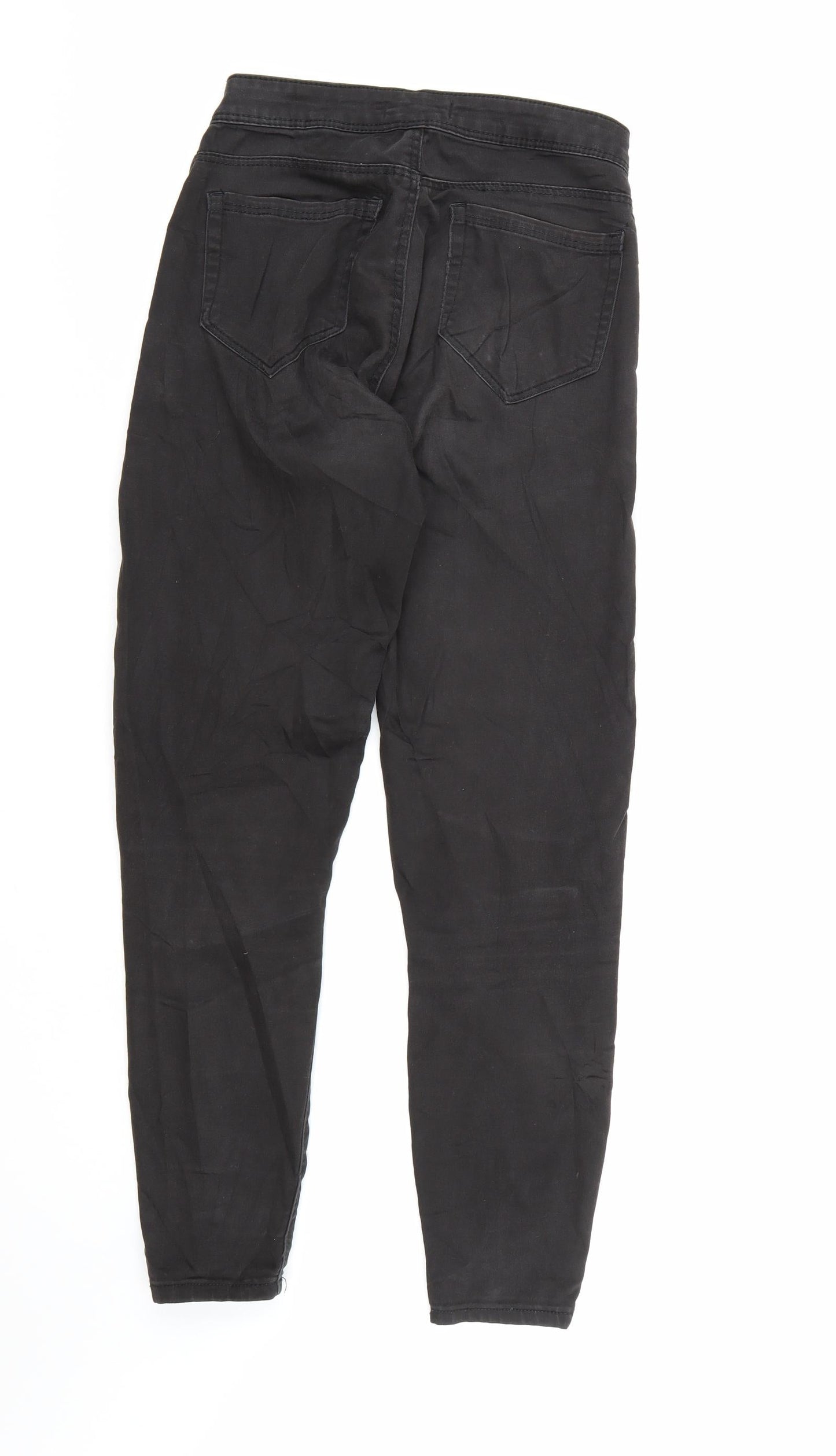 Bershka Womens Black  Denim Skinny Jeans Size 8 L28 in