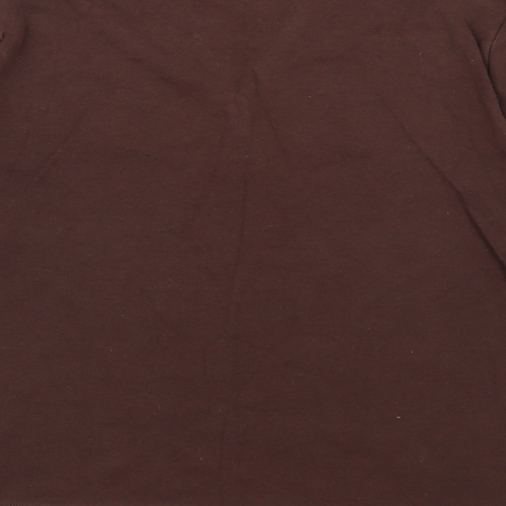 Womens UK Size XL Reflections Brown Basic Blouse
