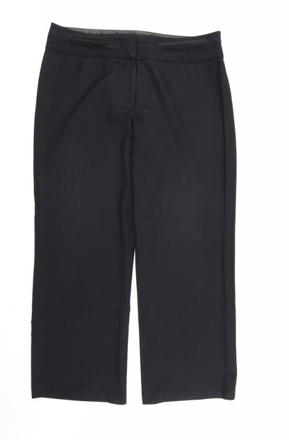 Womens UK Size 16 NEXT Regular Fit Dress Pants Black Trousers