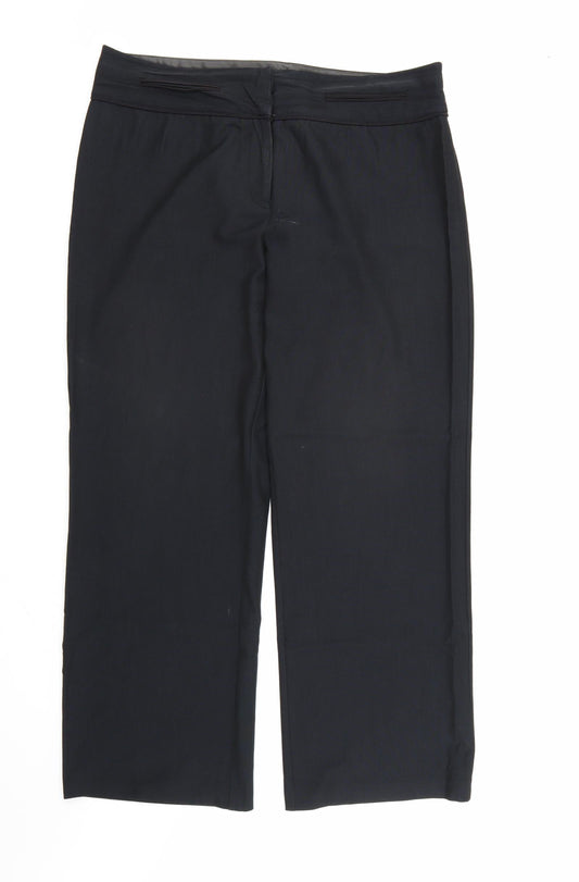 Womens UK Size 16 NEXT Regular Fit Dress Pants Black Trousers