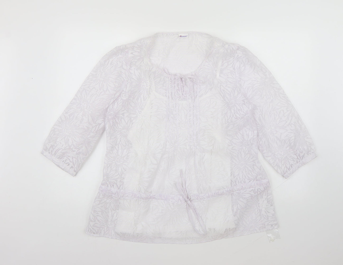 Womens UK Size 14 Damart White Basic Blouse