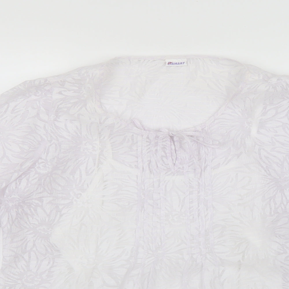 Womens UK Size 14 Damart White Basic Blouse