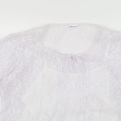 Womens UK Size 14 Damart White Basic Blouse