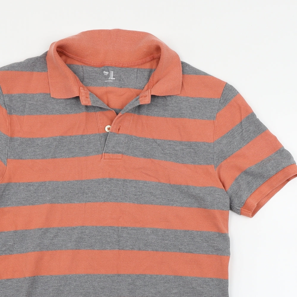Womens UK Size M Gap Orange Basic Polo