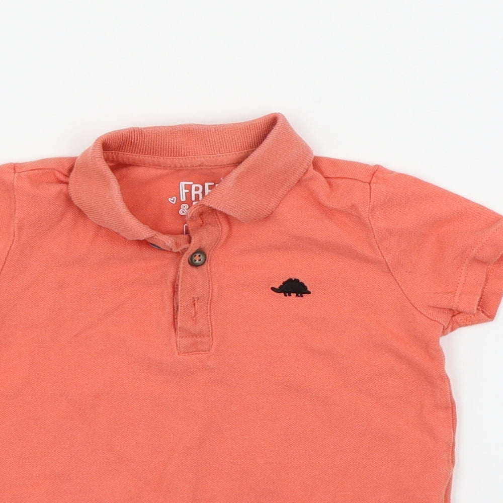 fred & flo  Orange   Basic Polo Size 12-18 Months