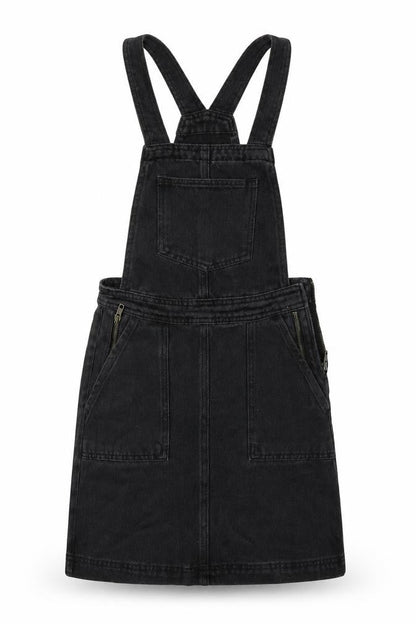 Denim & Co. Womens Black   Dungaree One-Piece Size 4 L27 in