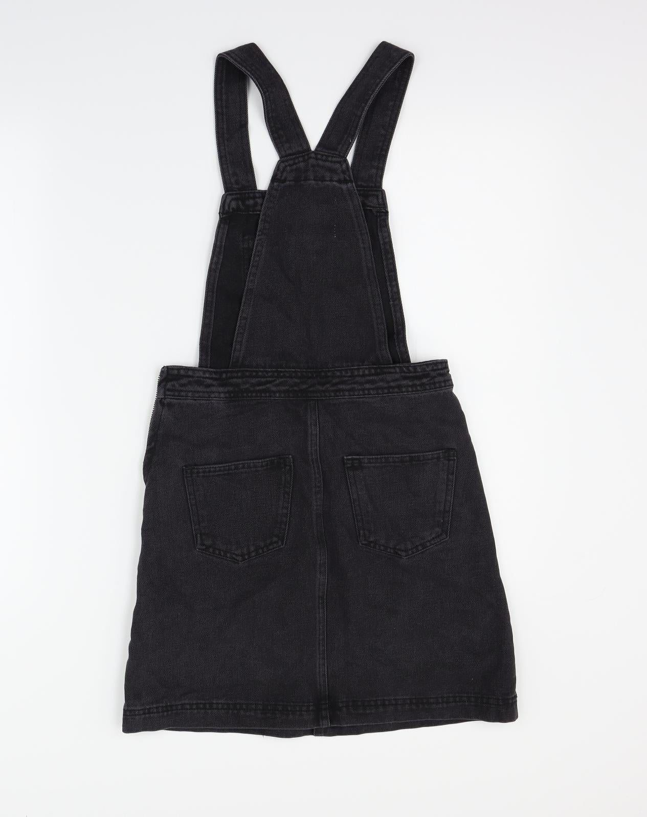 Denim & Co. Womens Black   Dungaree One-Piece Size 4 L27 in