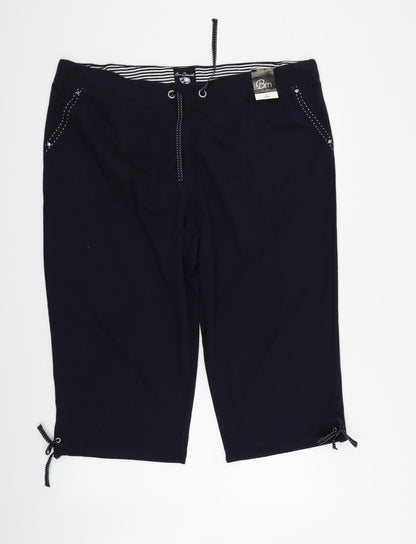 BM Casual Womens Blue   Cut-Off Shorts Size L