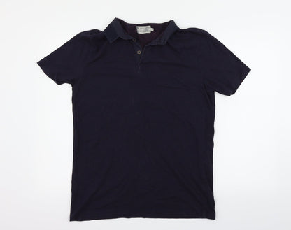 TU Womens Blue   Basic Polo Size M