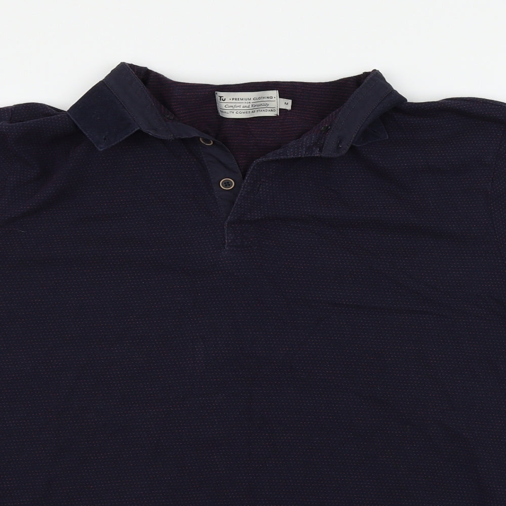 TU Womens Blue   Basic Polo Size M