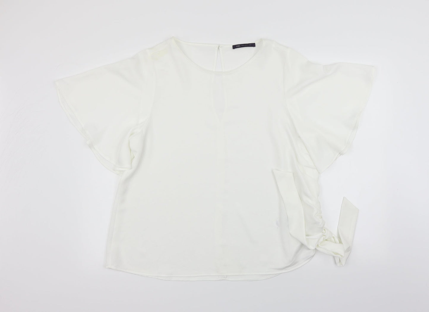 Womens UK Size 14 Marks and Spencer White Basic Blouse