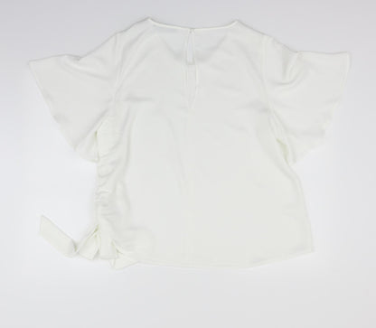 Womens UK Size 14 Marks and Spencer White Basic Blouse