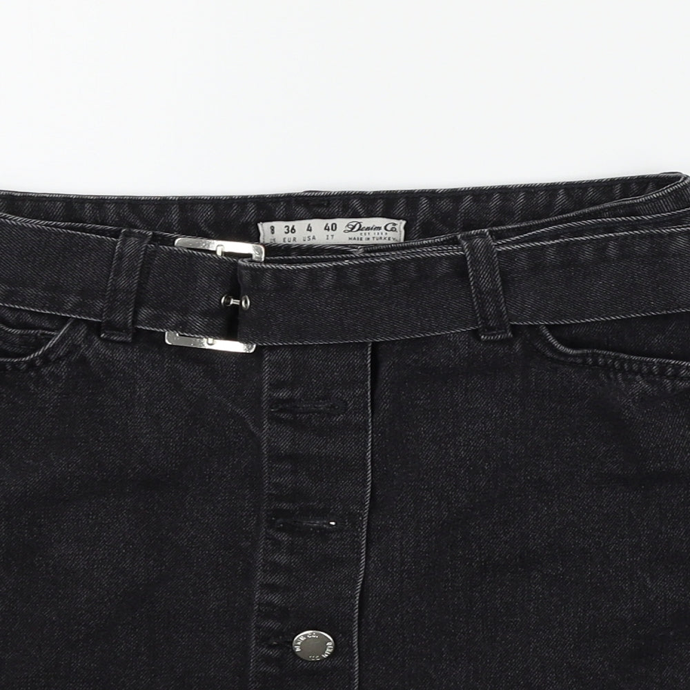 deniem & co Womens Black   Flare Skirt Size 8