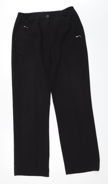 Womens UK Size 14 Oscar B Regular Fit  Black Trousers