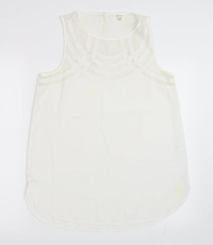 Womens UK Size 10 River Island White Basic Blouse
