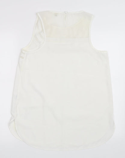 Womens UK Size 10 River Island White Basic Blouse