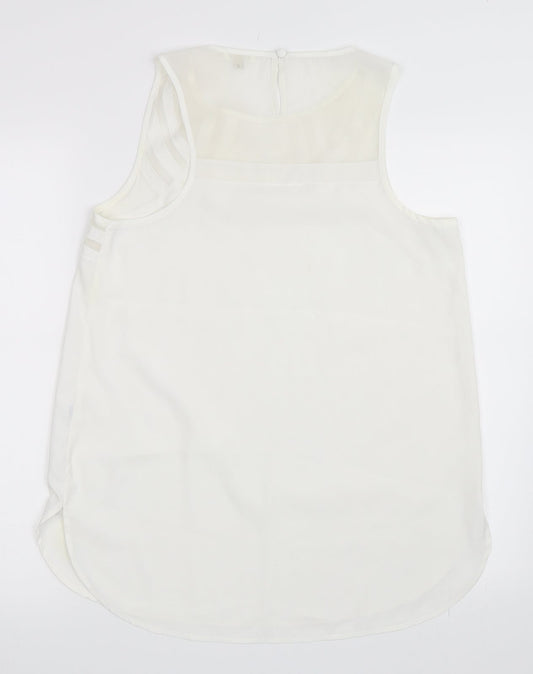 Womens UK Size 10 River Island White Basic Blouse