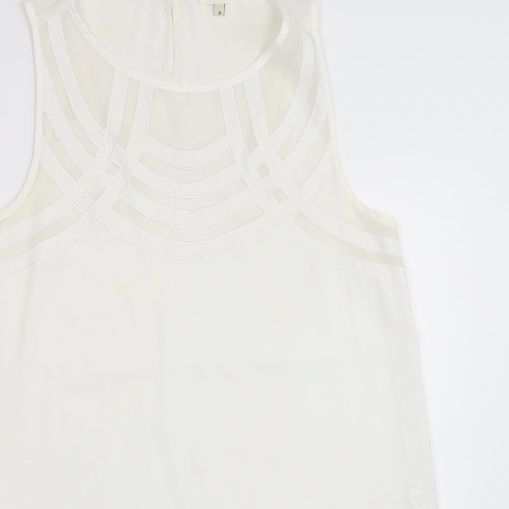 Womens UK Size 10 River Island White Basic Blouse