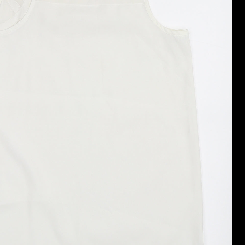 Womens UK Size 10 River Island White Basic Blouse