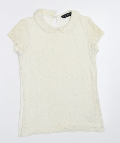 Dorothy Perkins Womens Ivory   Basic T-Shirt Size 6
