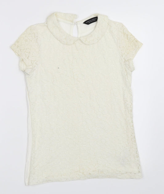 Dorothy Perkins Womens Ivory   Basic T-Shirt Size 6