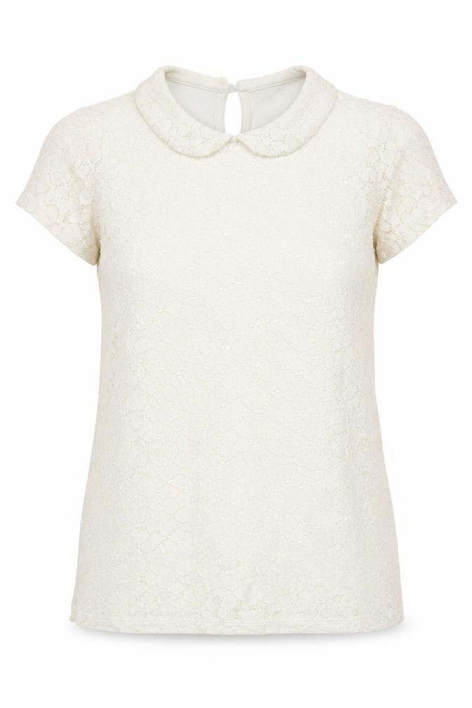 Dorothy Perkins Womens Ivory   Basic T-Shirt Size 6