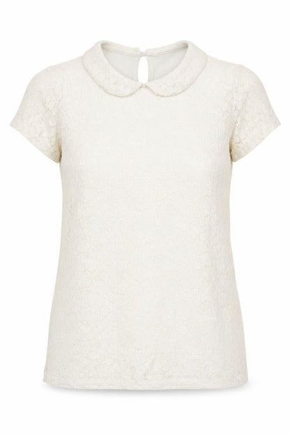 Dorothy Perkins Womens Ivory   Basic T-Shirt Size 6