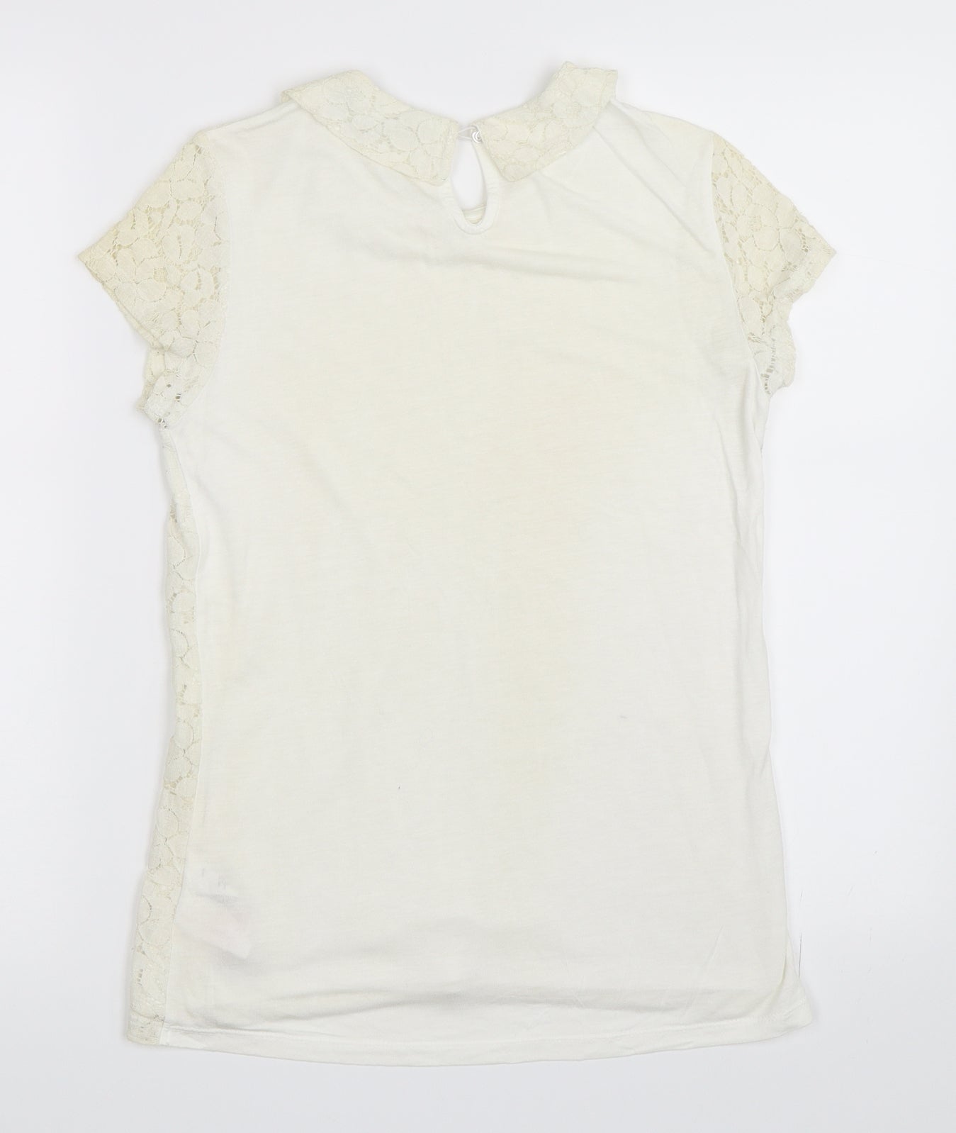 Dorothy Perkins Womens Ivory   Basic T-Shirt Size 6