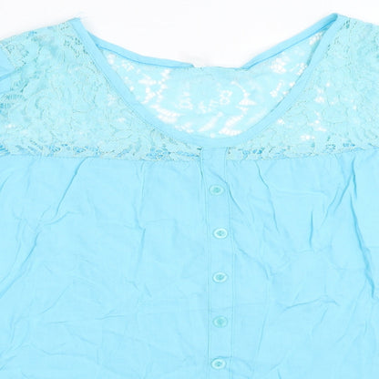 Womens UK Size S Preworn Blue Basic Blouse