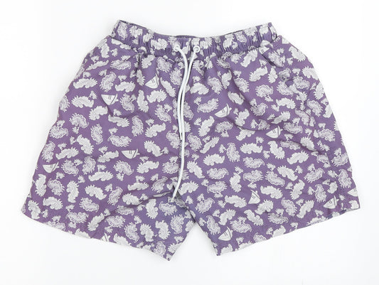 Preworn Mens Purple   Bermuda Shorts Size S - swim shorts