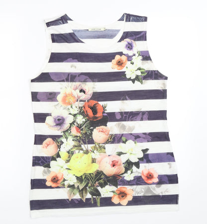 Womens UK Size 10 River Island White Basic Tank