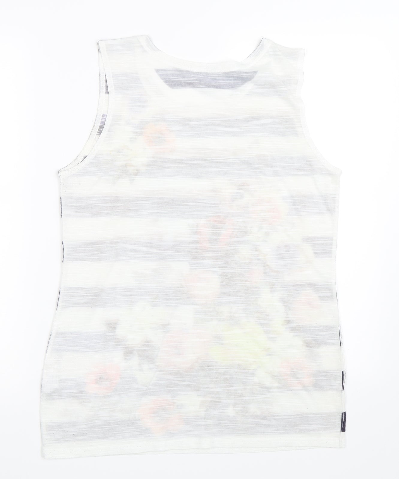 Womens UK Size 10 River Island White Basic Tank