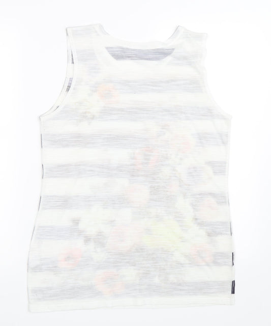 Womens UK Size 10 River Island White Basic Tank