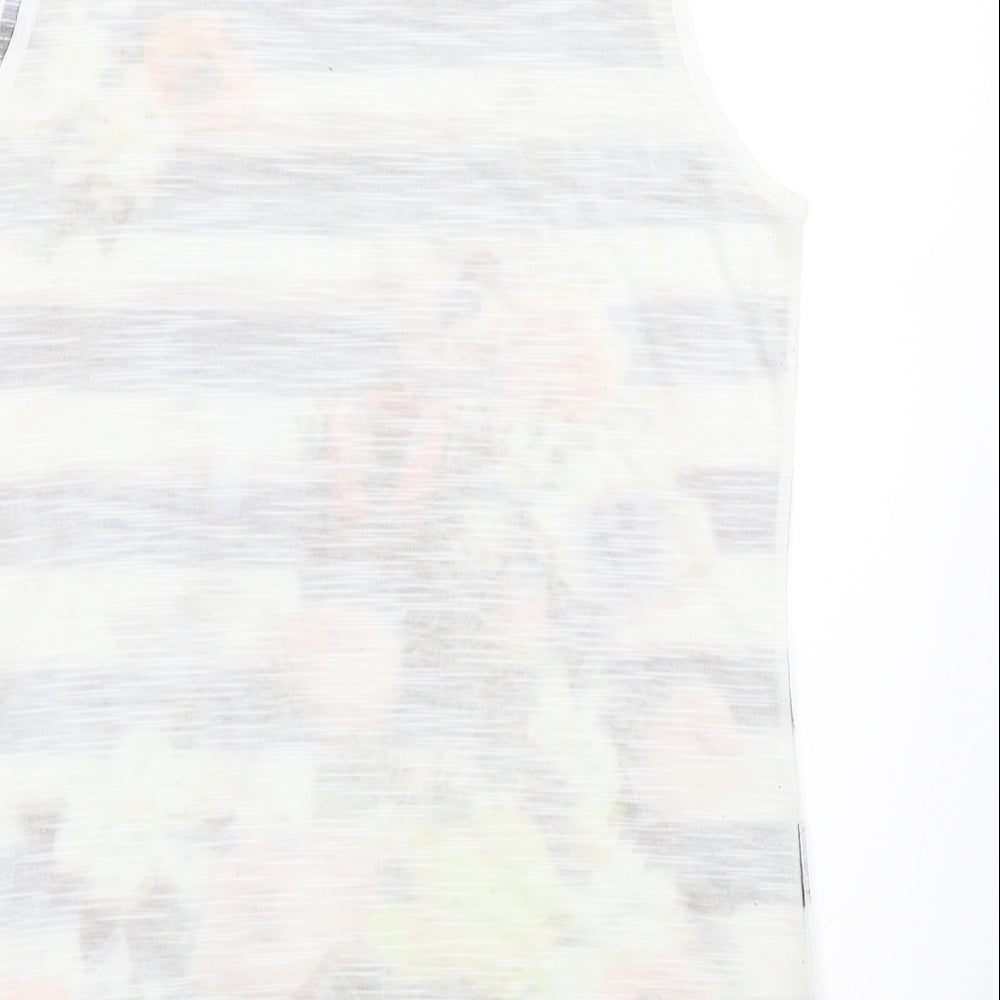 Womens UK Size 10 River Island White Basic Tank