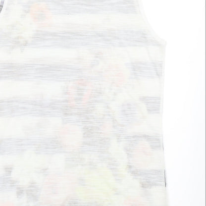 Womens UK Size 10 River Island White Basic Tank