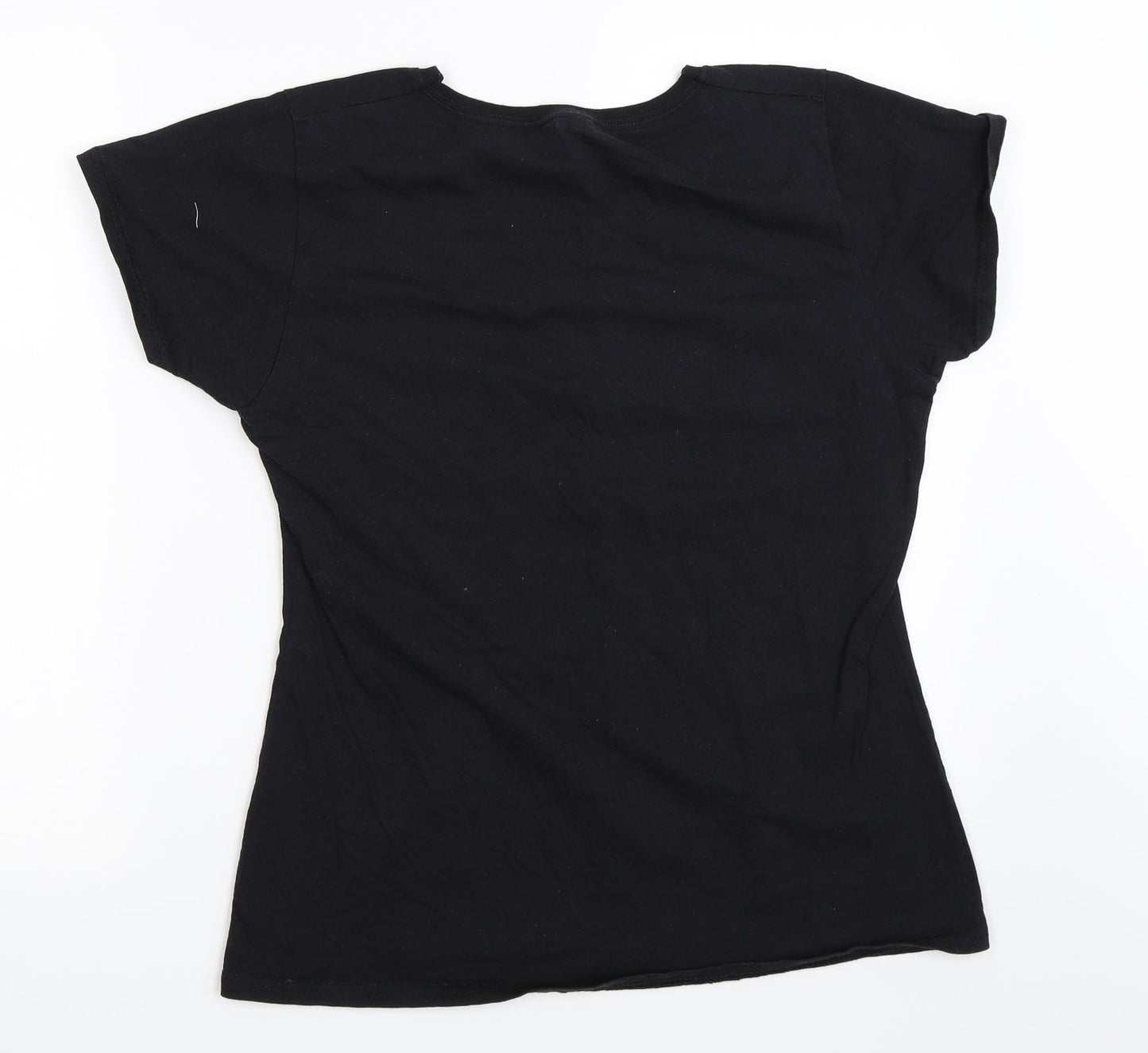 Womens UK Size 2XL Fruit of the Loom Black Basic T-Shirt