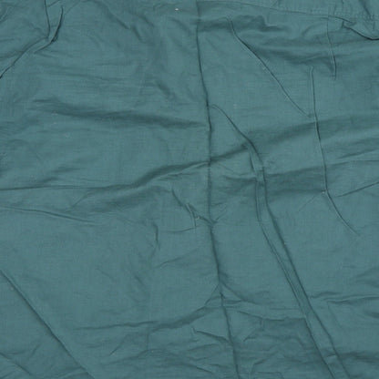 Mens UK Size S Preworn Green  Button-Up Long Sleeve Casual Shirt