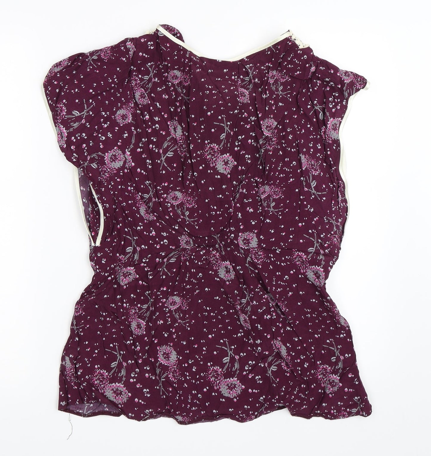 Womens UK Size 14 South Purple Basic Blouse