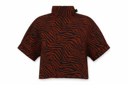 Primark Womens Orange Animal Print  Basic Blouse Size 12
