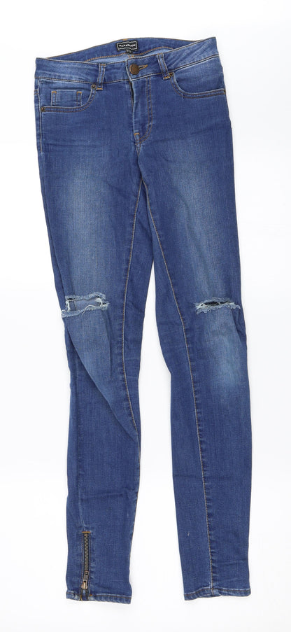 Womens UK Size 6 Warehouse Regular Fit Skinny Blue Jeans