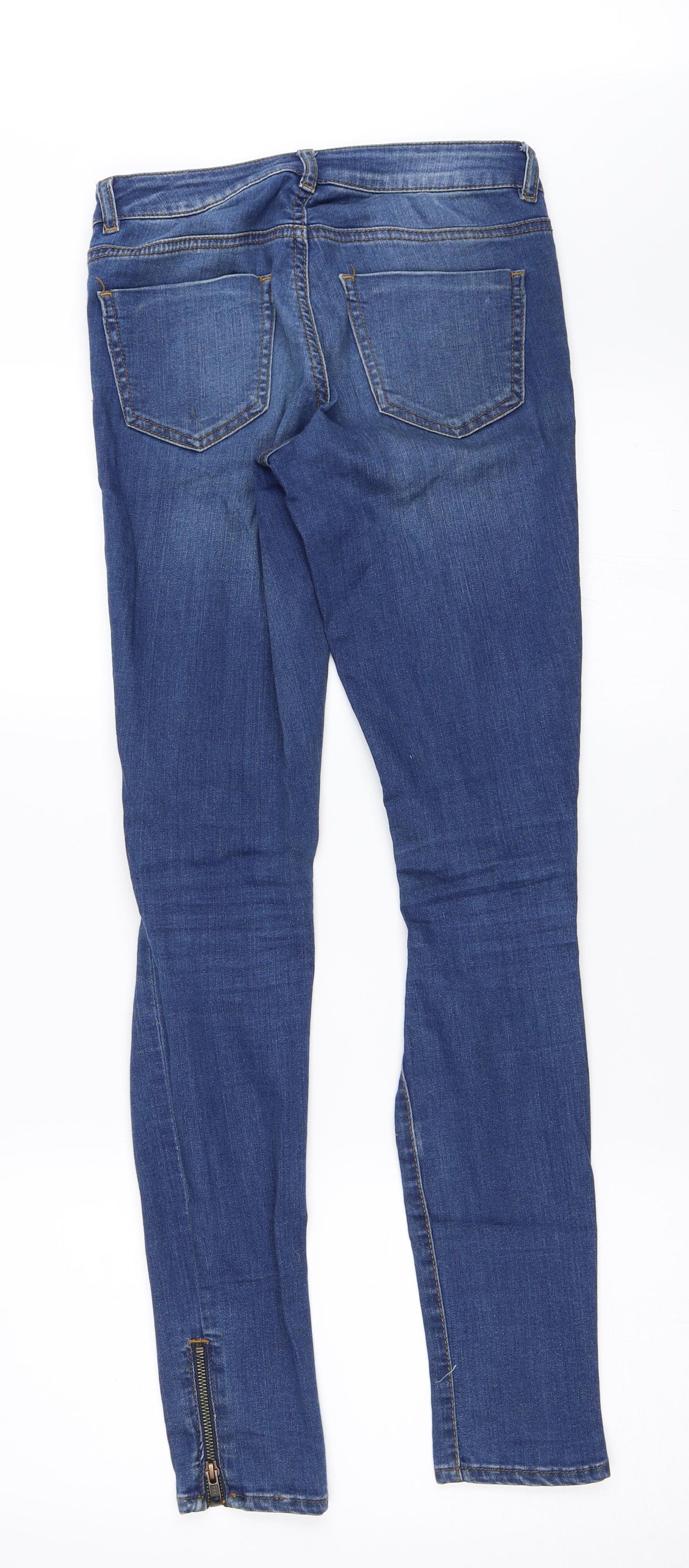 Womens UK Size 6 Warehouse Regular Fit Skinny Blue Jeans