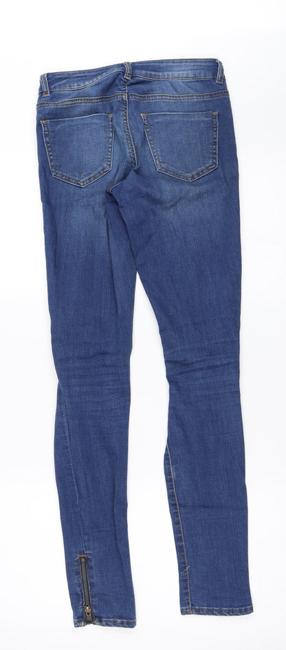 Womens UK Size 6 Warehouse Regular Fit Skinny Blue Jeans