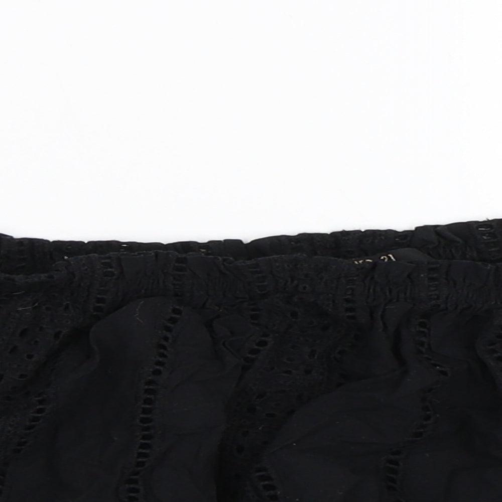 FOREVER 21 Womens Black   Cropped Blouse Size M