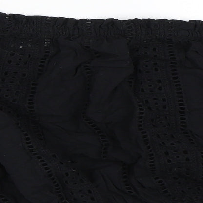 FOREVER 21 Womens Black   Cropped Blouse Size M